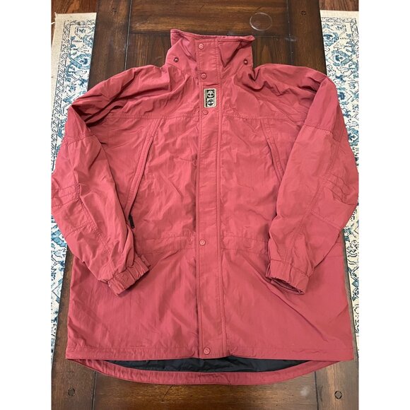 Timberland Other - Timberland Jacket Red Full Zip Nylon Lightweight Coat Mens Large Vintage Y2K 90s